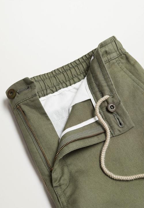 MANGO - Bermuda shorts flek - khaki