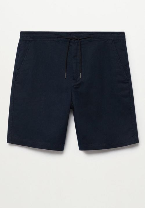 MANGO - Bermuda shorts flek - navy