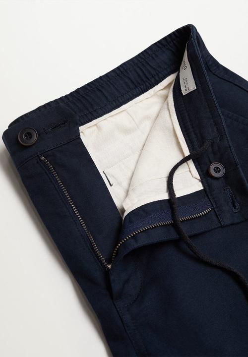 MANGO - Bermuda shorts flek - navy