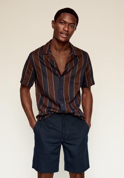 MANGO - Bermuda shorts flek - navy