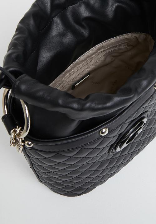 GUESS - Heyden drawstring bucket - black