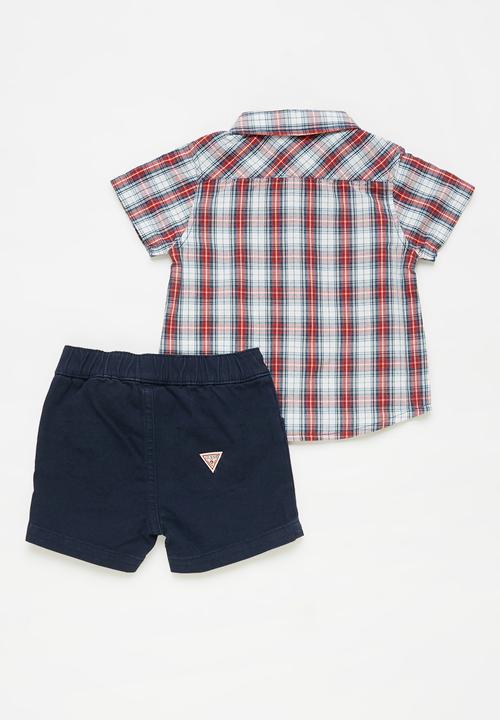 GUESS - Short sleeve shirt & twill shorts - multi 