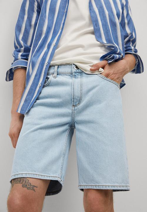 MANGO - Bermuda shorts bebob - light blue