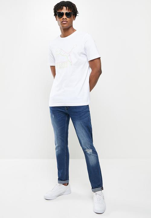 PUMA - Classics logo tee (s) - puma white