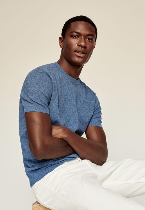 MANGO - Polo shirt andrew - medium blue