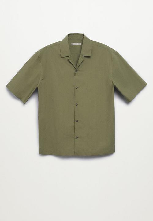 MANGO - Shirt manises - khaki 