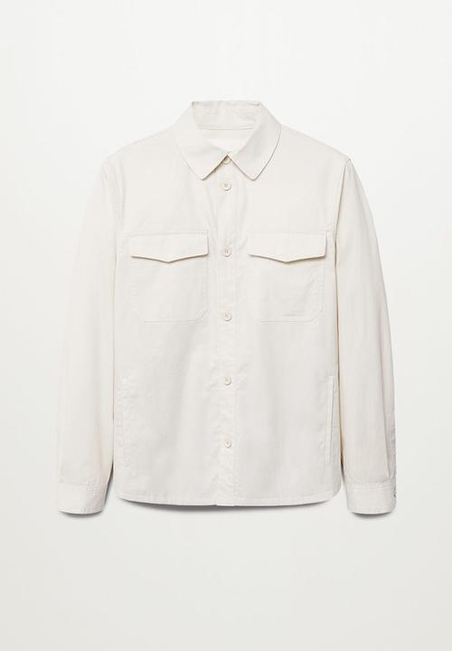 MANGO - Overshirt jean - light grey