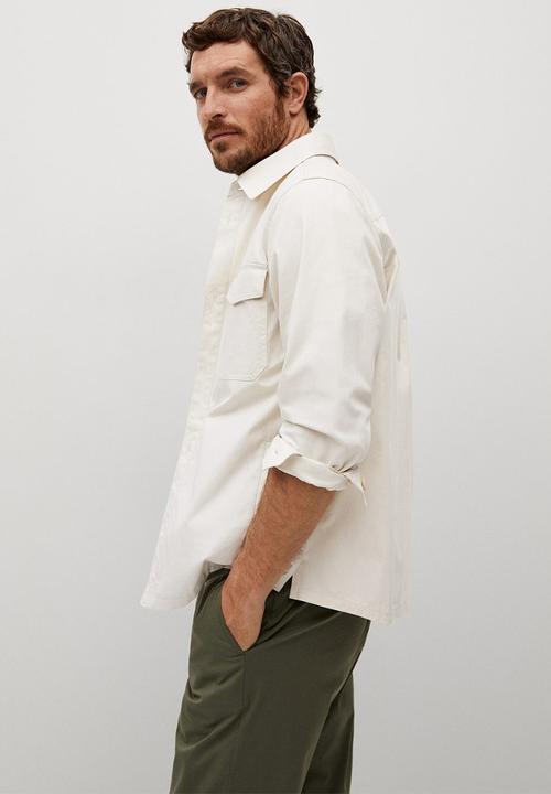 MANGO - Overshirt jean - light grey