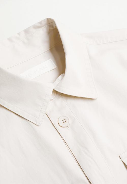 MANGO - Overshirt jean - light grey