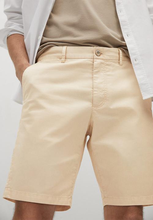 MANGO - Bermuda shorts sans-h - light beige