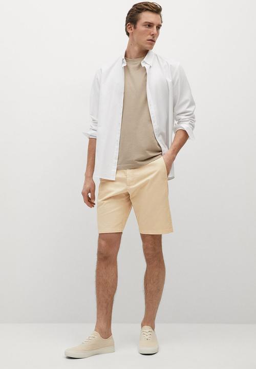 MANGO - Bermuda shorts sans-h - light beige