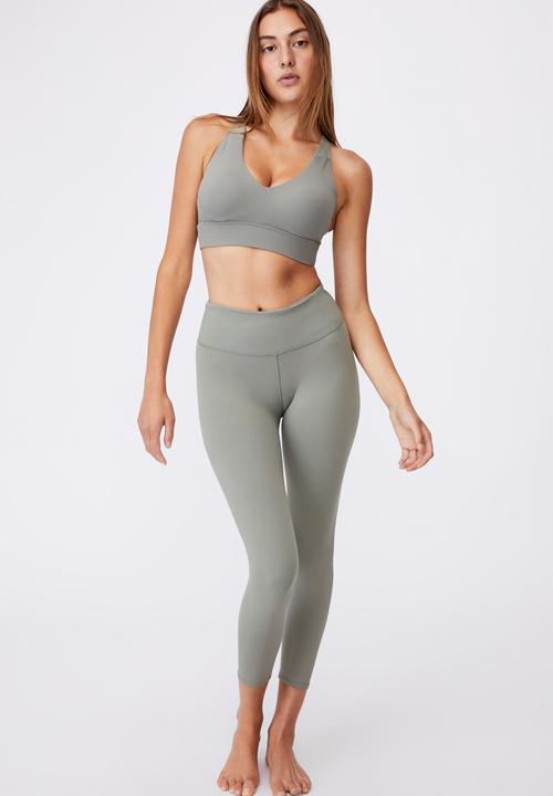 Cotton On - Workout training crop - steely shadow