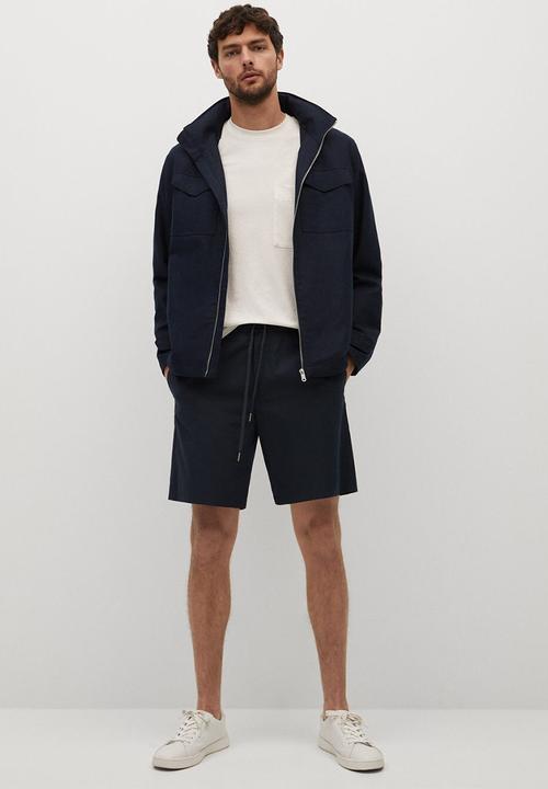 MANGO - Bermuda shorts venise - navy