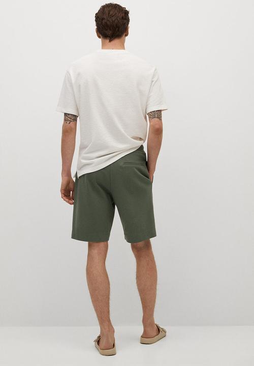 MANGO - Bermuda shorts stones - green
