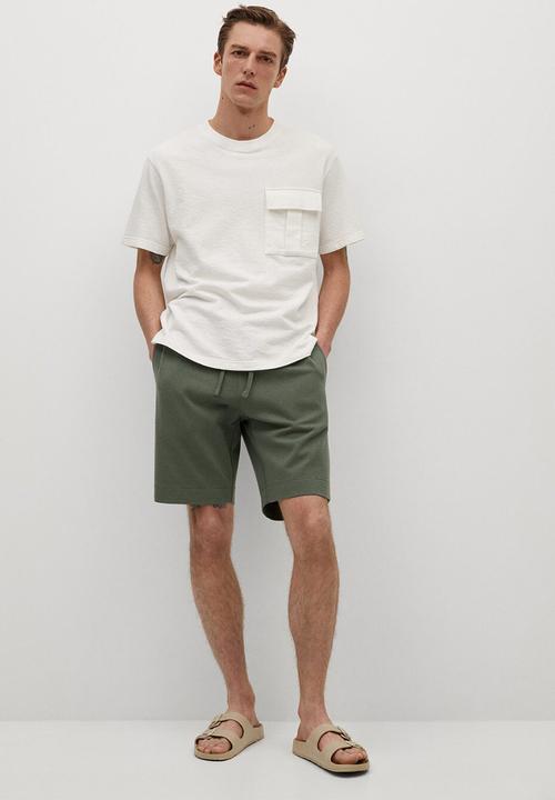 MANGO - Bermuda shorts stones - green