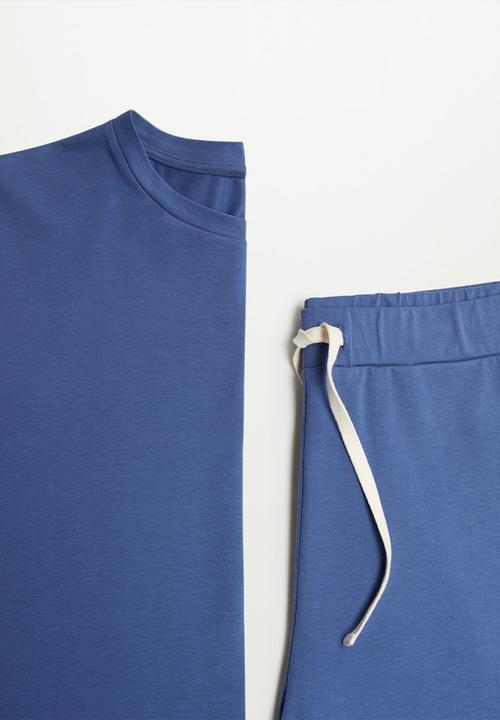 MANGO - Pijama pack begur - medium blue