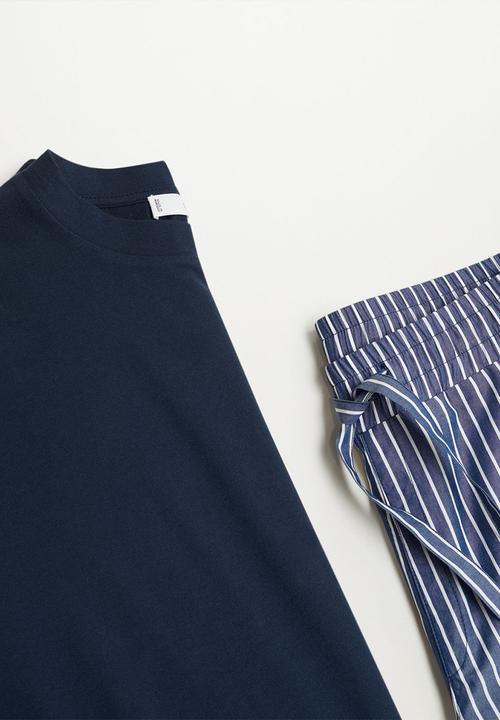 MANGO - Pijama pack illetes - navy