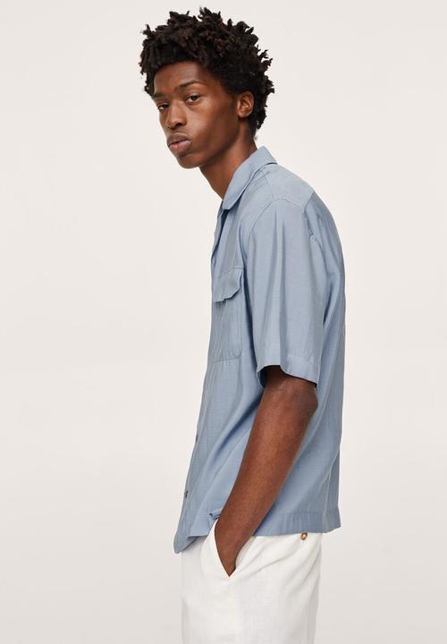 MANGO - Shirt mer - light blue