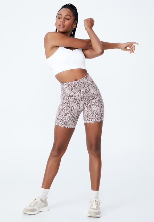 Cotton On - Ultimate booty pocket bike short - loose leopard mushroom