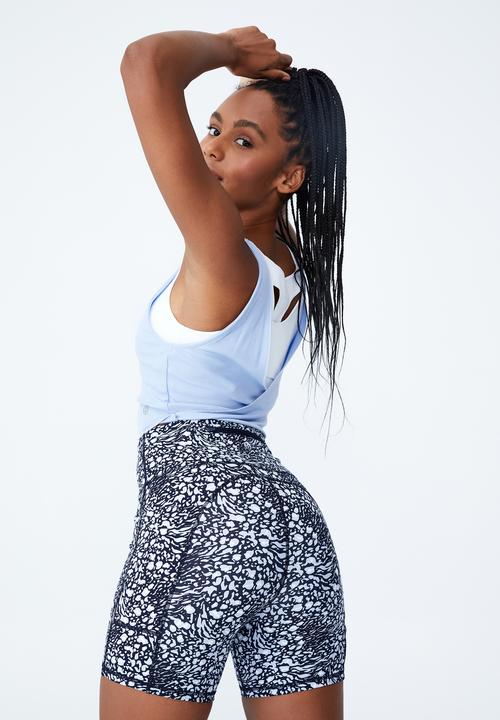 Cotton On - Ultimate booty pocket bike short - loose leopard navy