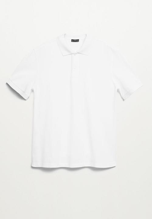 MANGO - Polo shirt rea - white