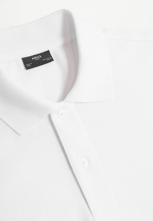 MANGO - Polo shirt rea - white