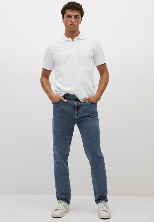 MANGO - Polo shirt rea - white
