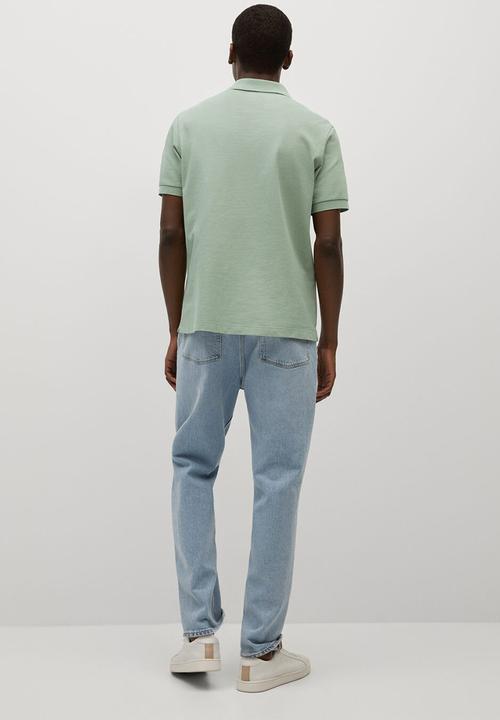 MANGO - Polo shirt rea - light green