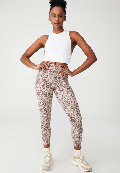 Cotton On - Ultimate booty 7/8 tight - loose leopard mushroom