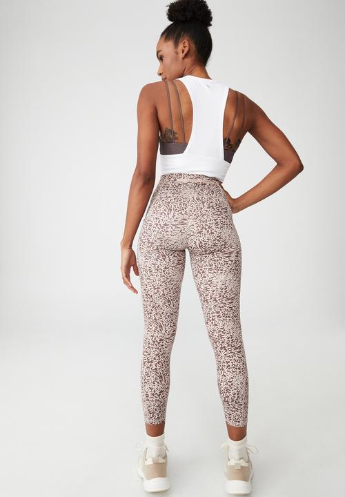 Cotton On - Ultimate booty 7/8 tight - loose leopard mushroom
