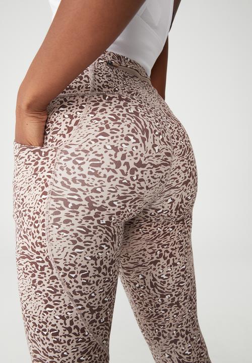 Cotton On - Ultimate booty 7/8 tight - loose leopard mushroom