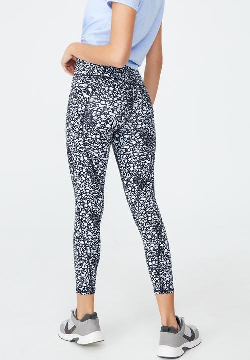 Cotton On - Ultimate booty 7/8 tight - loose leopard navy