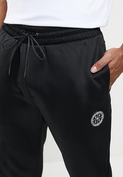 S.P.C.C - Zima regular fit elasticated track pants - black