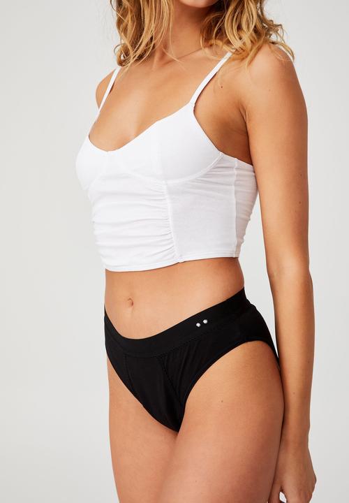 Cotton On - Cute. period. undies. bikini - black