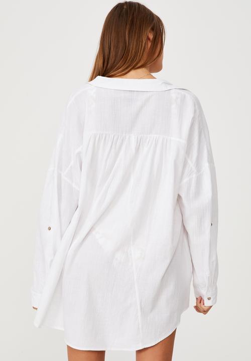 Cotton On - Swing beach shirt - white