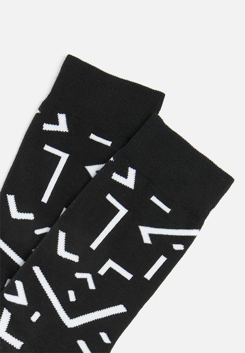 Sexy Socks - Ssm16 dappers socks - black & white 