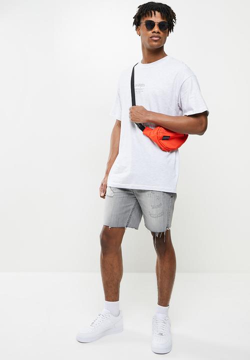 Factorie - Oversized graphic T-shirt - silver