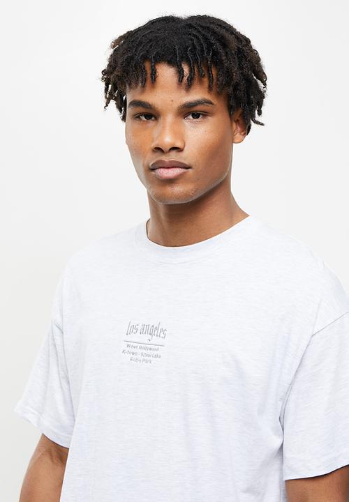 Factorie - Oversized graphic T-shirt - silver