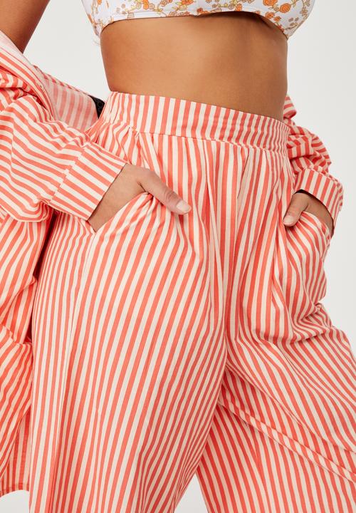 Cotton On - Palazzo beach pant - pomegranate