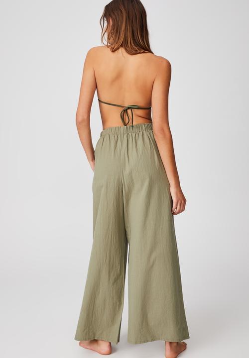 Cotton On - Palazzo beach pant - warm khaki