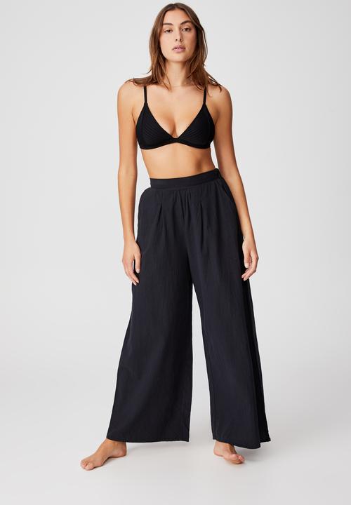 Cotton On - Palazzo beach pant - washed black