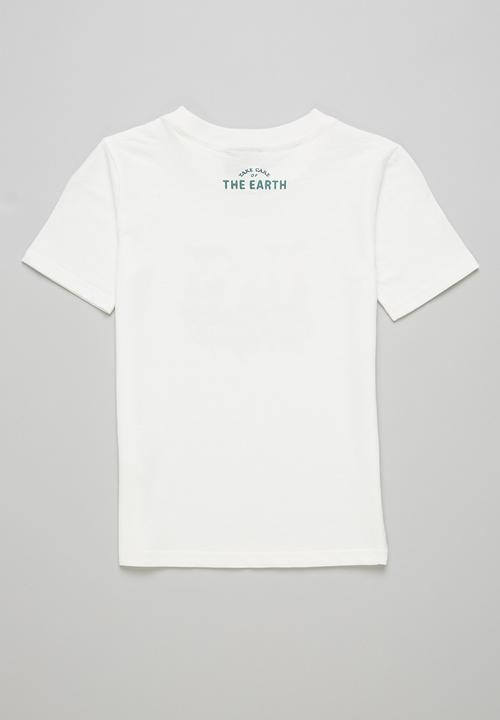 Cotton On - Co-lab short sleeve tee - lcn pea retro white