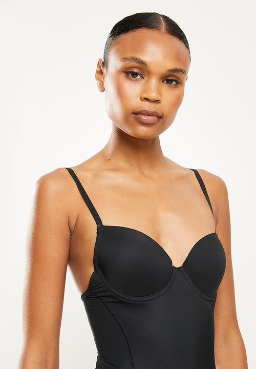 Niptuck Shapewear - Full body with built-in bra compression shapewear - black