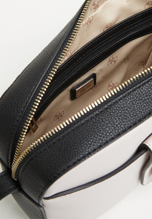 GUESS - Jardine large camera bag - stone & black