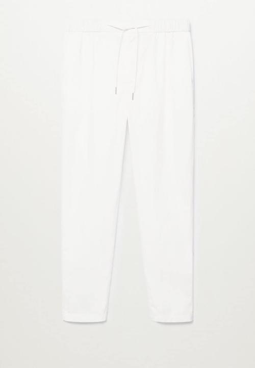 MANGO - Trousers damer - white