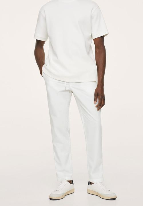 MANGO - Trousers damer - white