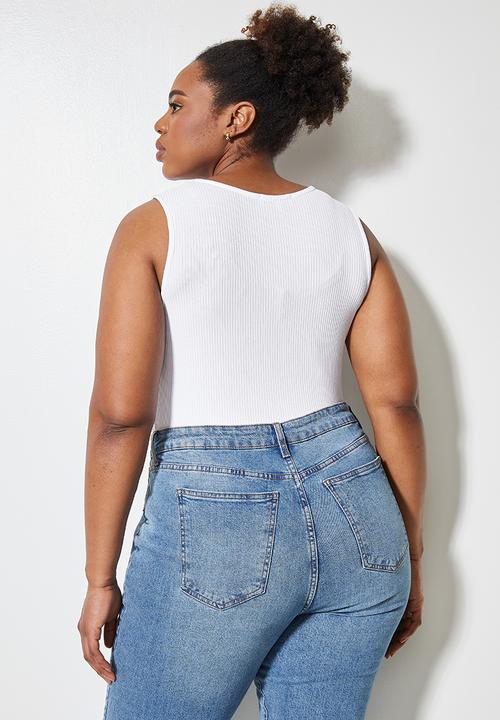 Superbalist - 2 pack cutaway bodysuit - black & white 