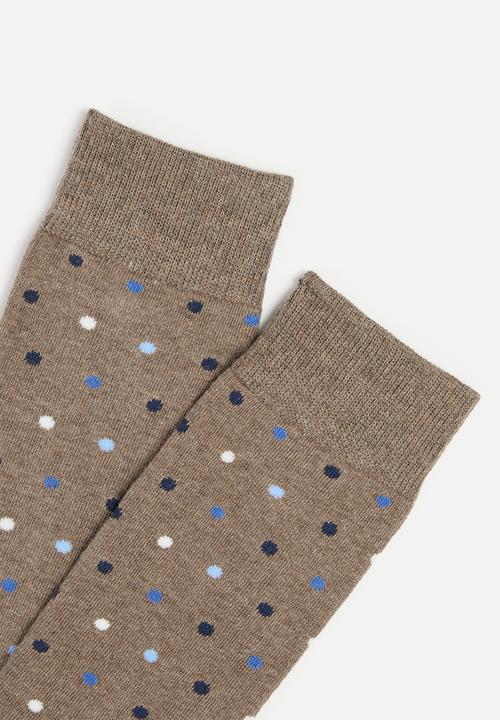 Jonathan D - Branded single pair socks - brown 