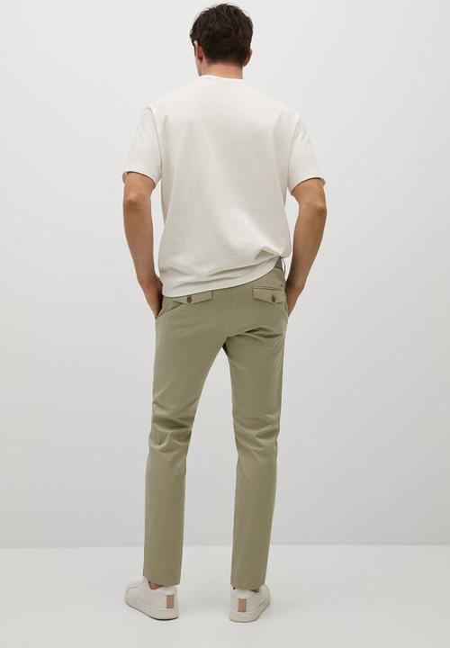 MANGO - Trousers prato - beige