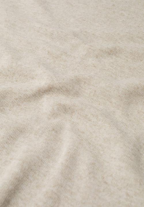MANGO - T-shirt ledet - light beige